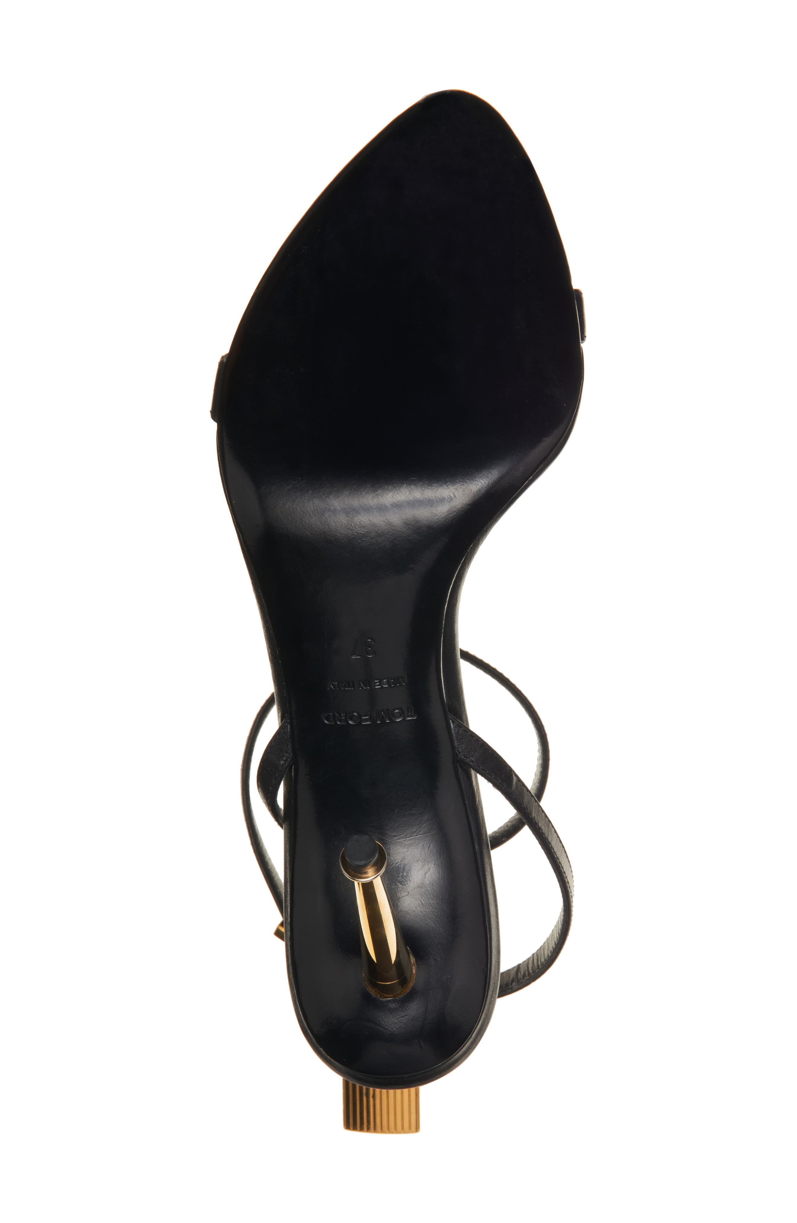 TOM FORD Padlock Naked Pointy Toe Sandal, Alternate, color, Black