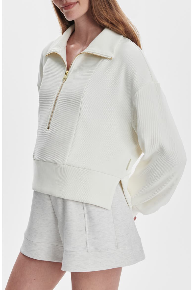 Ramona Half-Zip Sweatshirt, Main, color, EGRET