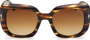 TOM FORD Carla 52mm Square Sunglasses