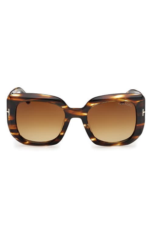 Tom Ford Carla 52mm Square Sunglasses In Multi
