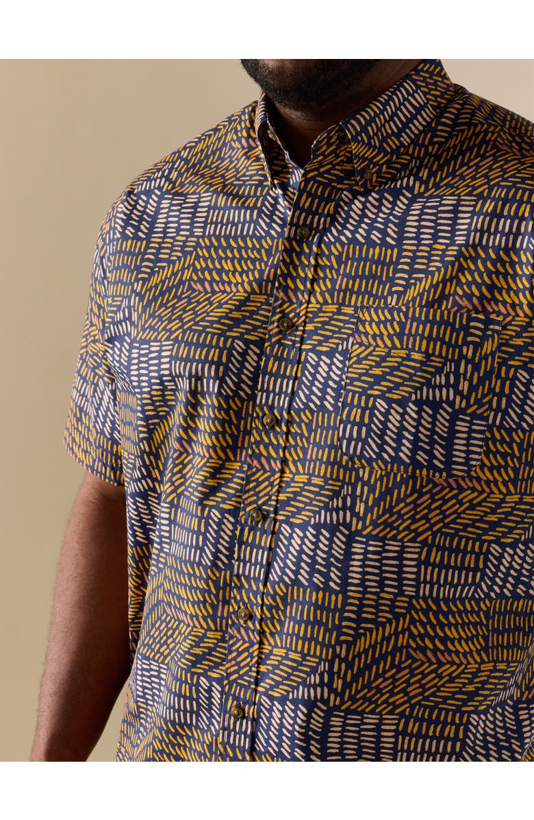 Harbor Bay by DXL Big & Tall Easy-Care Geometric Print Sport Shirt V3, Alternate, color, Multi