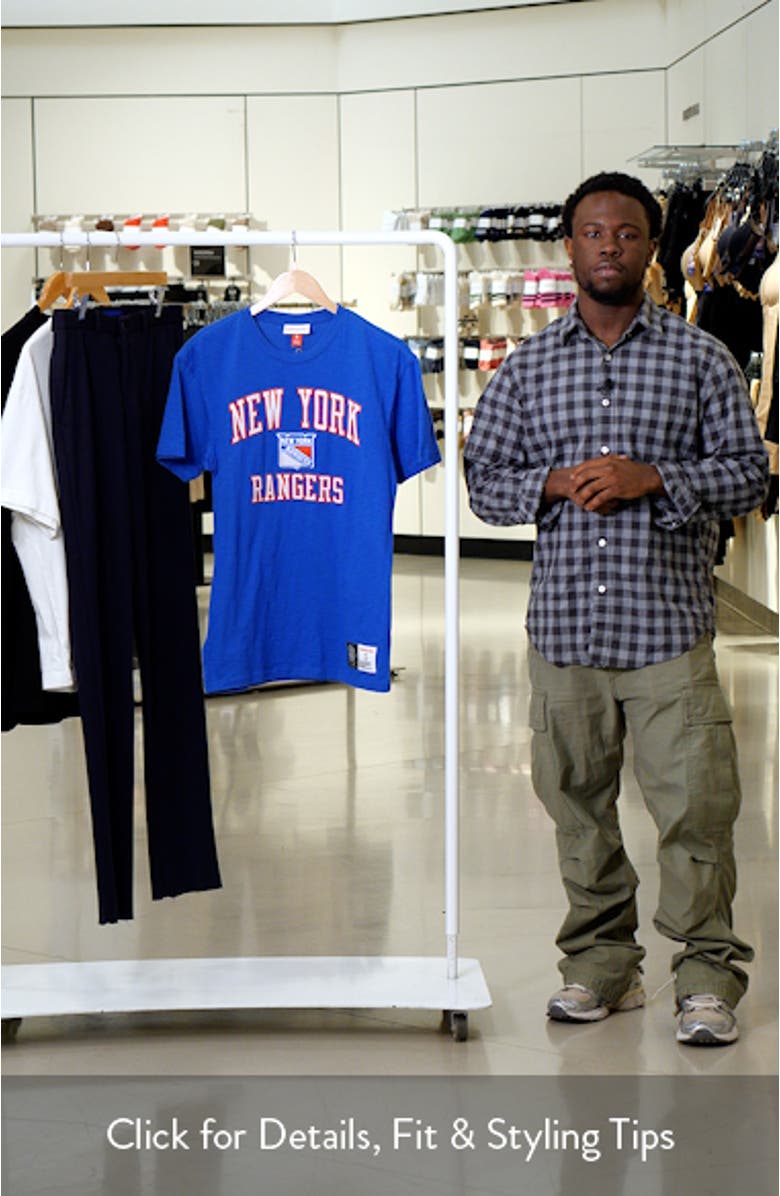 Men's Mitchell & Ness Blue New York Rangers Legendary Slub T-Shirt, sales video thumbnail