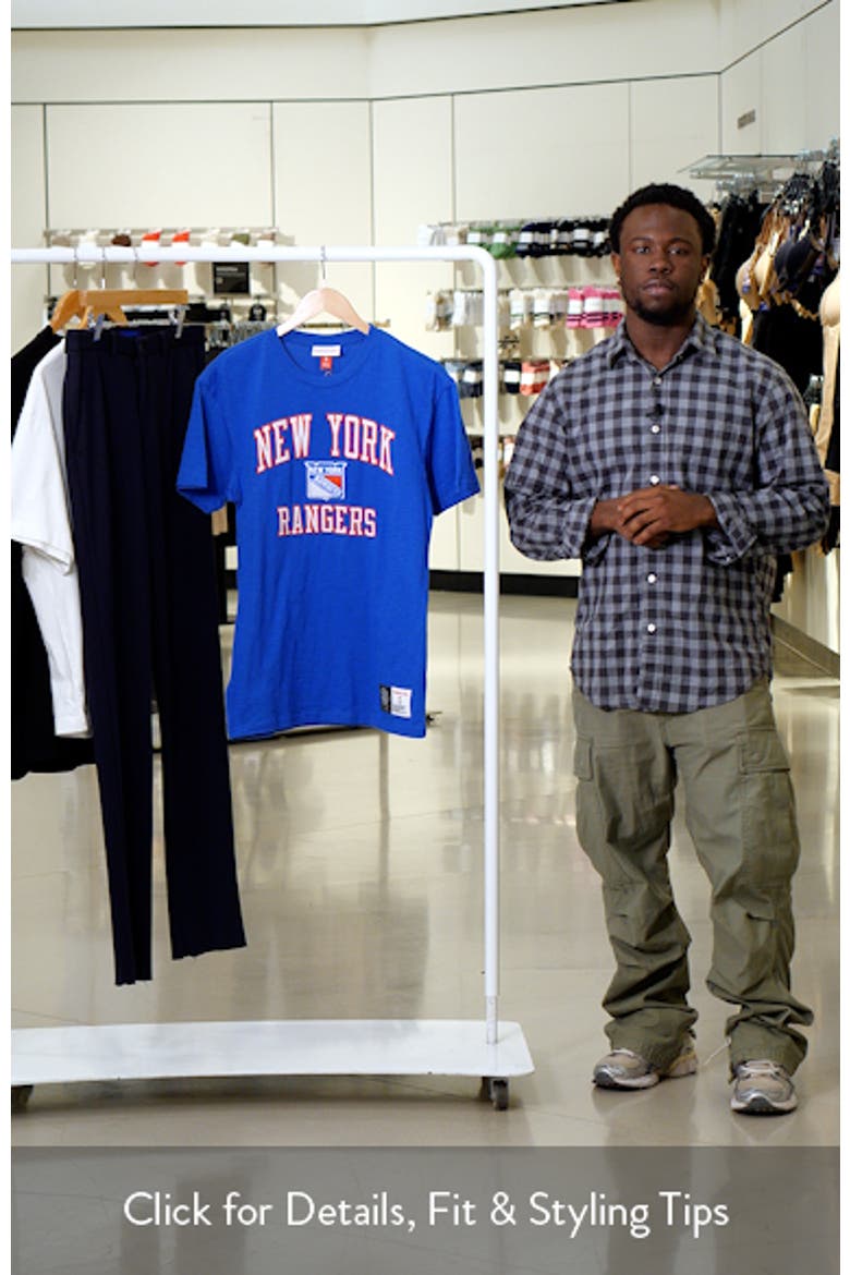 Men's Mitchell & Ness Blue New York Rangers Legendary Slub T-Shirt video