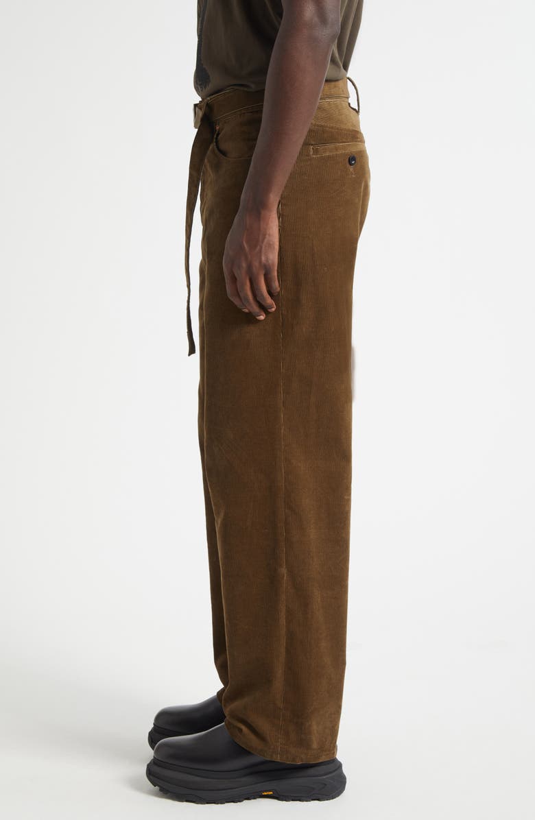 Sacai Belted Corduroy Five Pocket Pants, Alternate, color, Khaki