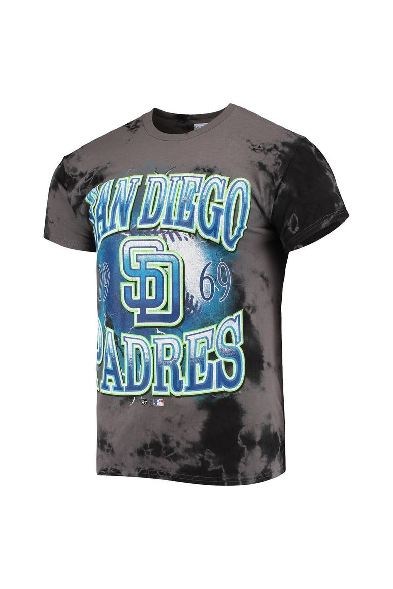 Men's '47 Charcoal San Diego Padres Wonder Boy Vintage Tubular T-Shirt, Alternate, color, Charcoal