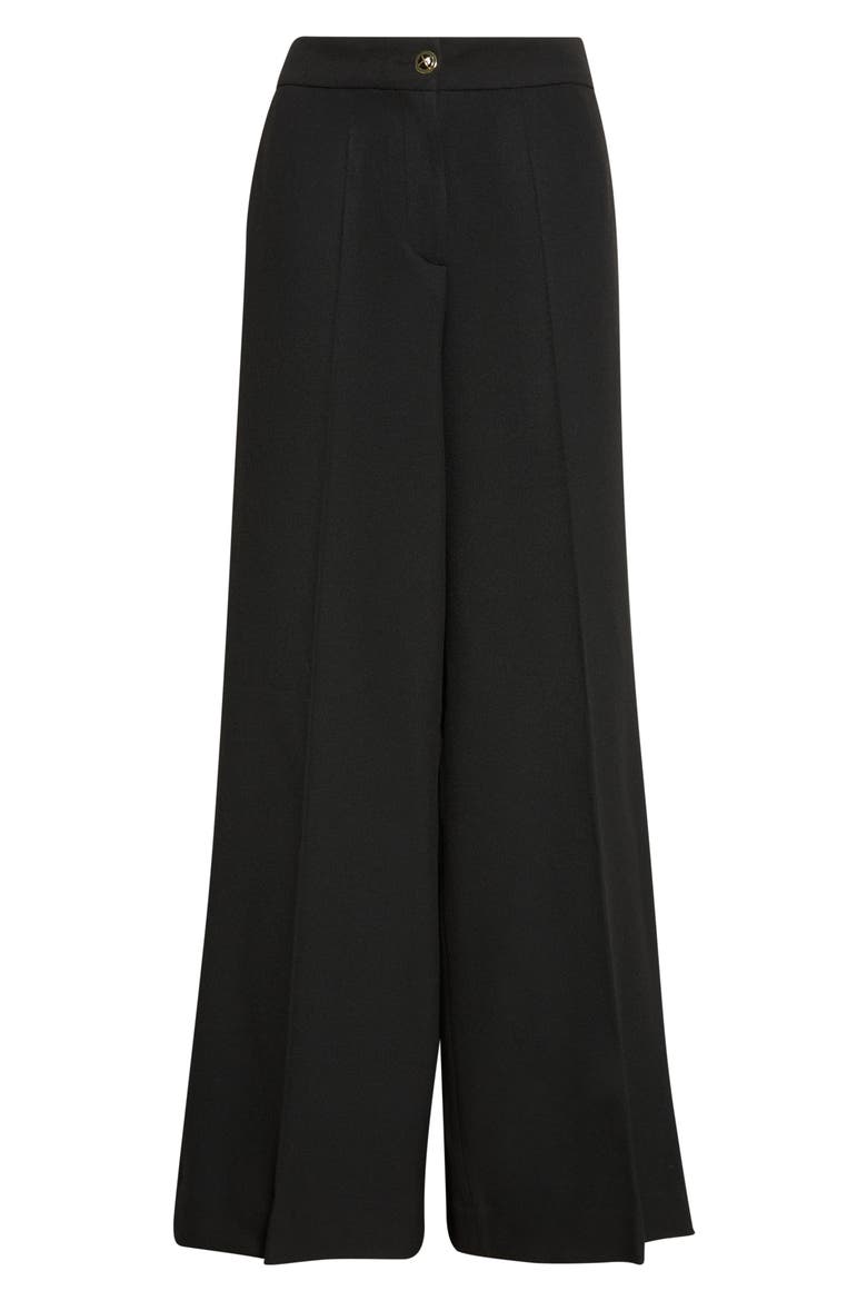 Palais Stretch Suiting Wide Leg Pants, Main, color, BLACK
