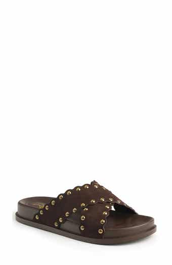Barnett Stud Crisscross Slide Sandal