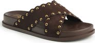 NEW YORK AND COMPANY Barnett Stud Crisscross Slide Sandal
