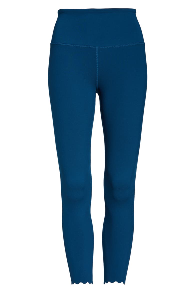 Scalloped Studio Lite 7/8 Leggings, Alternate, color, BLUE AURORA