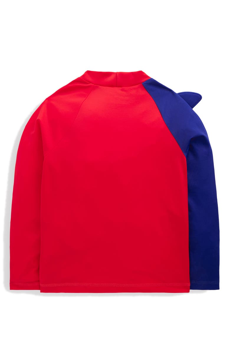 Mini Boden Kids' Appliqué Long Sleeve Rashguard, Alternate, color, Logo Shark
