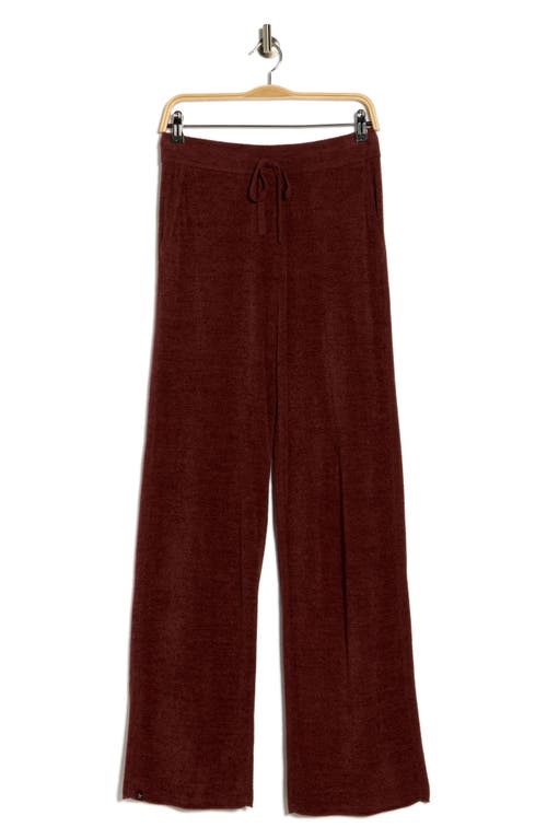 Barefoot Dreams ® Cozychic® Ultra Lite® Rib Rolled Edge Pants In Burgundy