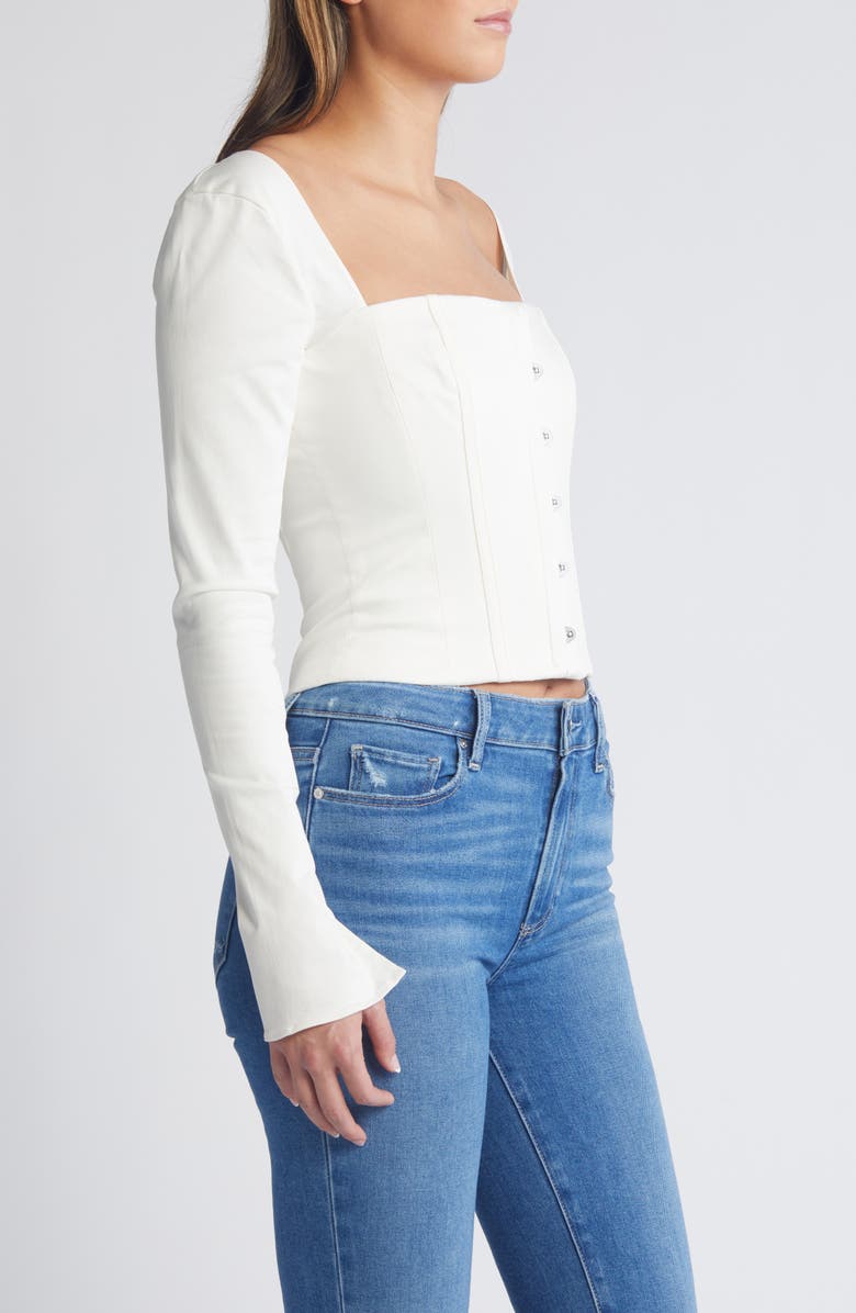 Mistress Rocks Long Sleeve Cotton Corset Top, Alternate, color,