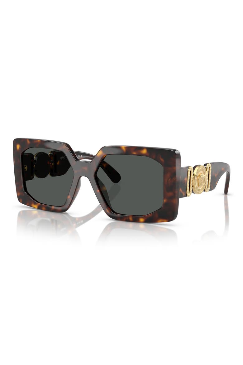 55mm Square Sunglasses, Alternate, color, HAVANA