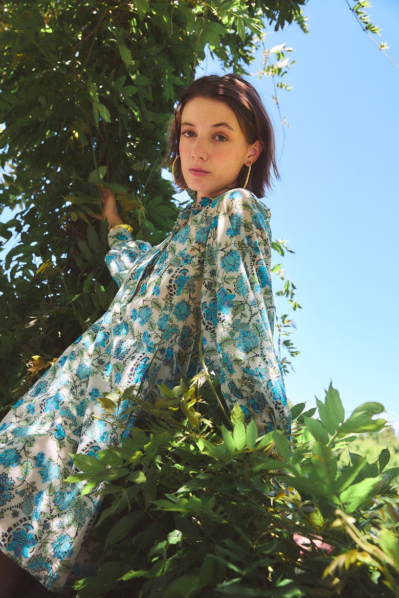 Chloe Short Dress, Alternate, color, Blue Ceylon