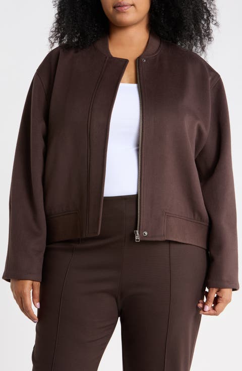 Brushed Bomber Jacket