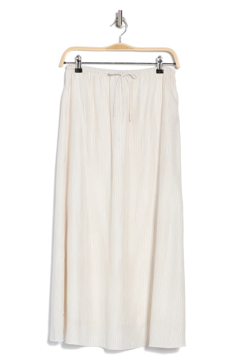 ATM Anthony Thomas Melillo Moiré Print Silk Maxi Skirt, Alternate, color, Beach Pebble Combo