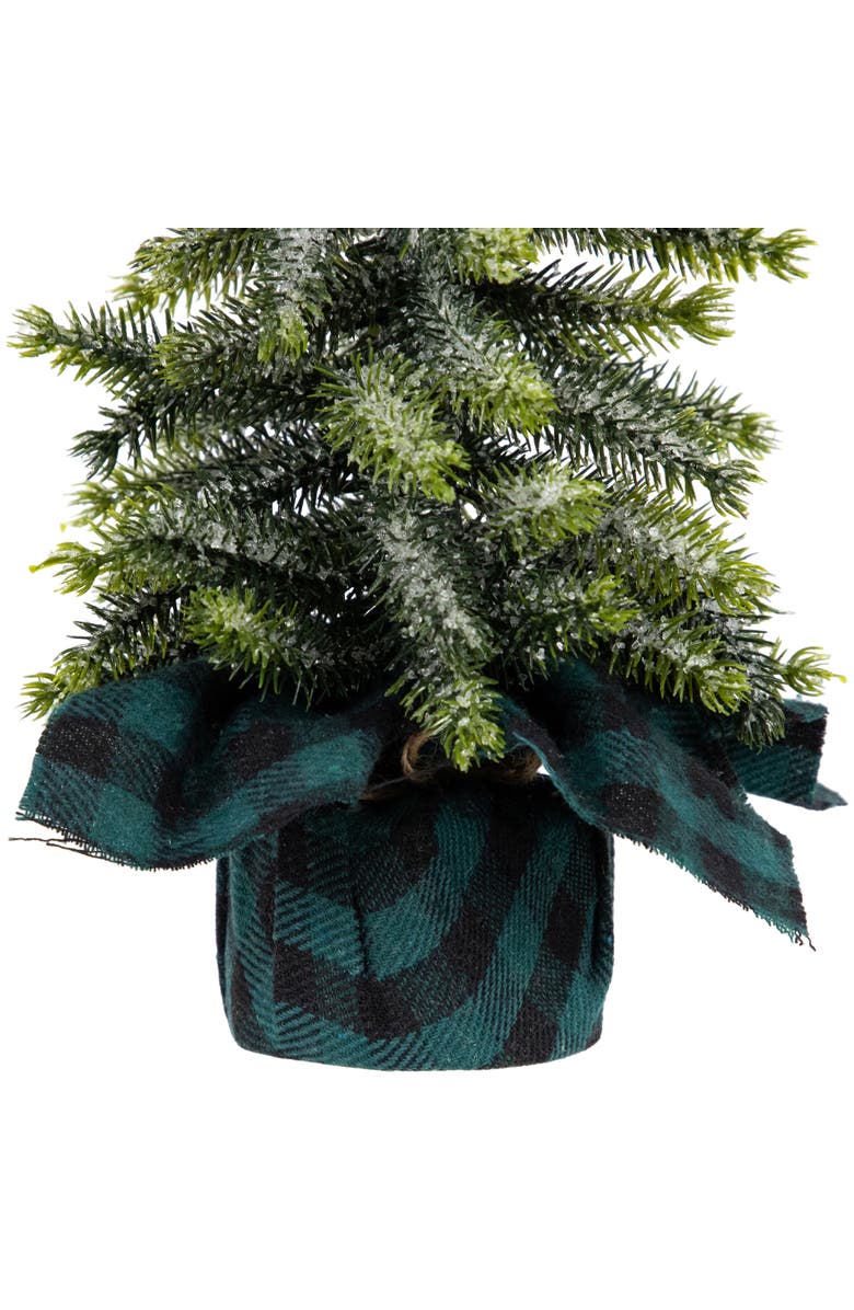Northlight Mini Iced Downswept Pine Artificial Christmas Trees - 9" - Set of 3, Alternate, color, Green