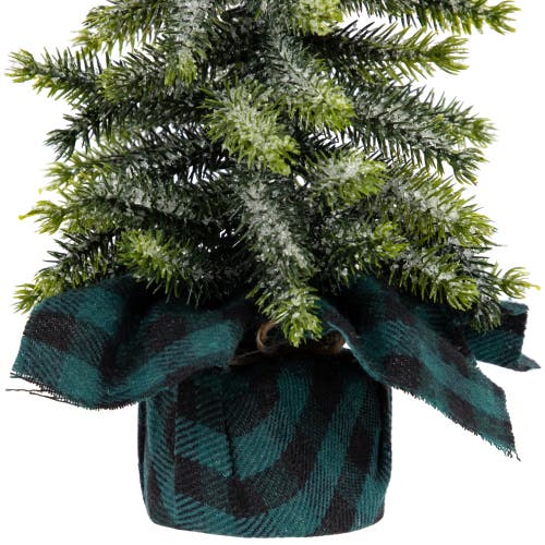 Northlight Mini Iced Downswept Pine Artificial Christmas Trees In Green