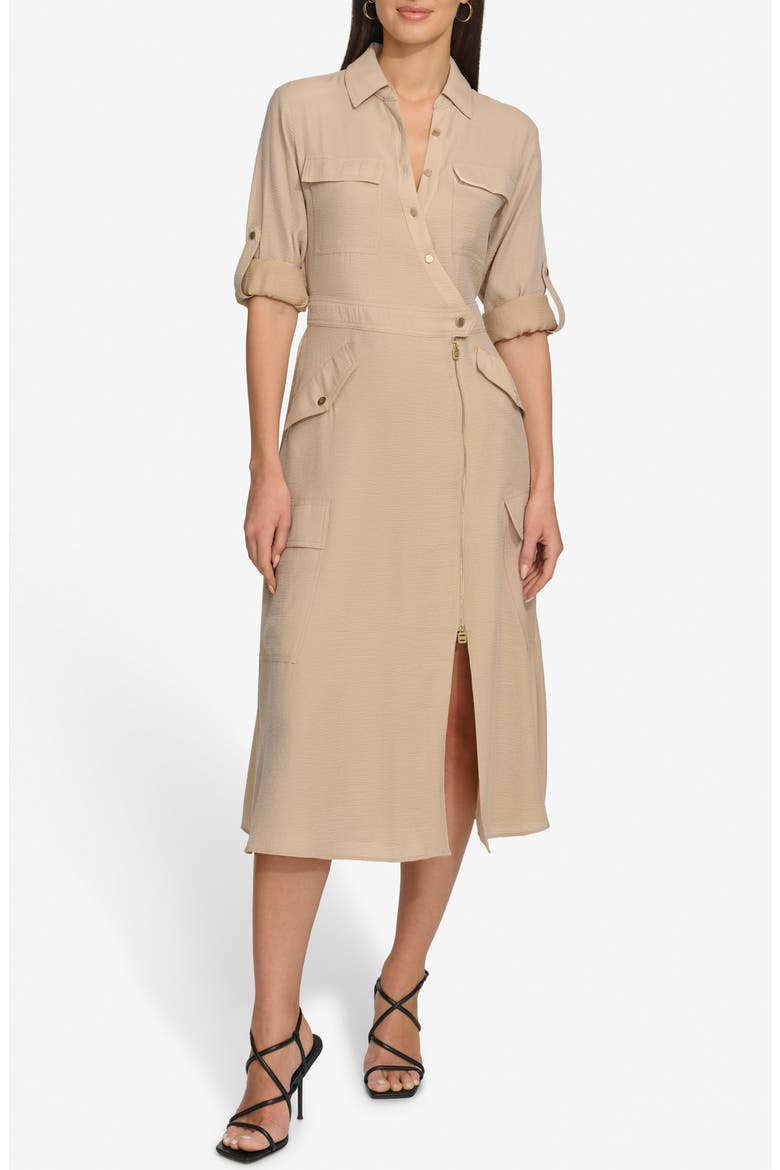Cargo Midi Dress, Main, color, SANDALWOOD