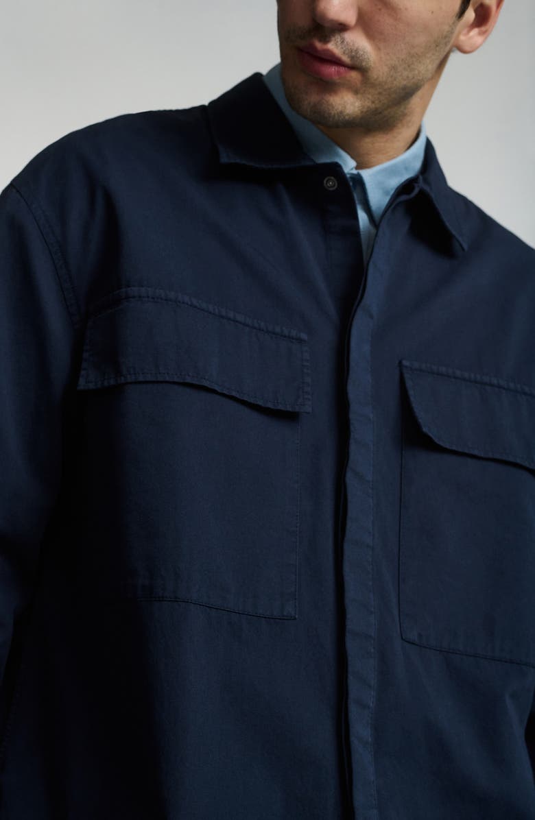 Mavi Jeans Cotton Button-Up Shirt, Alternate, color, Black Iris