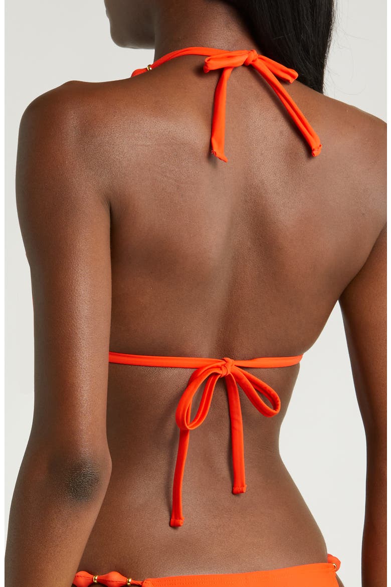 Sole Beaded Triangle Bikini Top, Alternate, color, SPRITZ