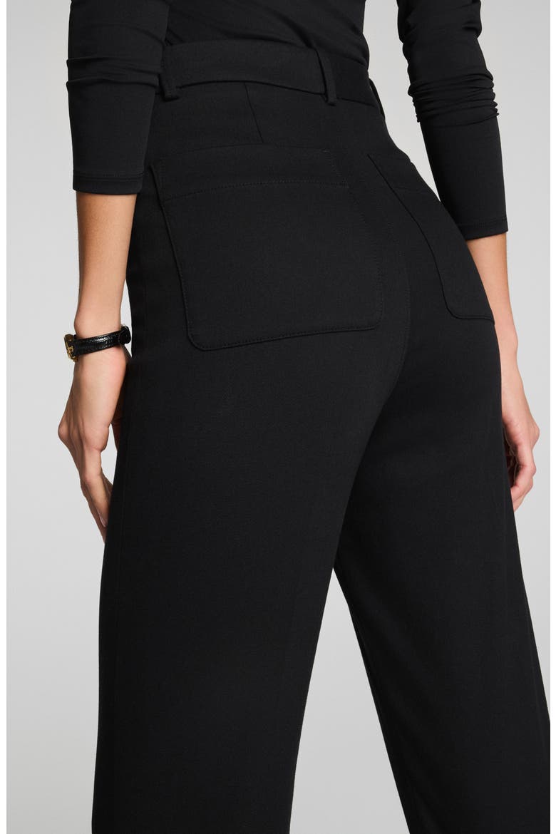 Button Pocket High Waist Flare Leg Pants, Alternate, color, CLASSIC BLACK