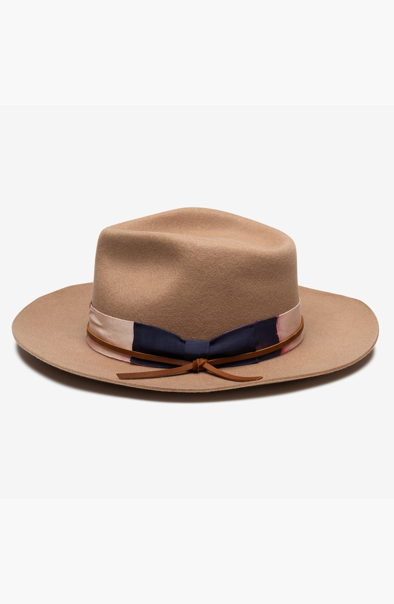 W Y E T H Wyatt Fedora, Alternate, color, Camel / Navy / Pink