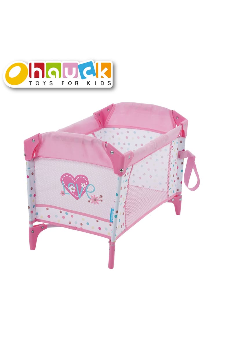 Love Heart Doll Play Yard Baby Doll Accessory Folds for Easy Storage and Travel, Alternate, color, Multicolored