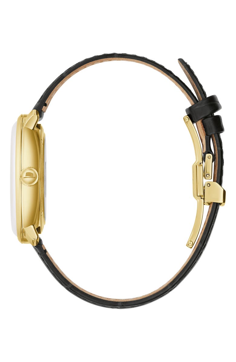 BULOVA Frank Sinatra The Best is Yet to Come Leather Strap Watch, Alternate, color, 