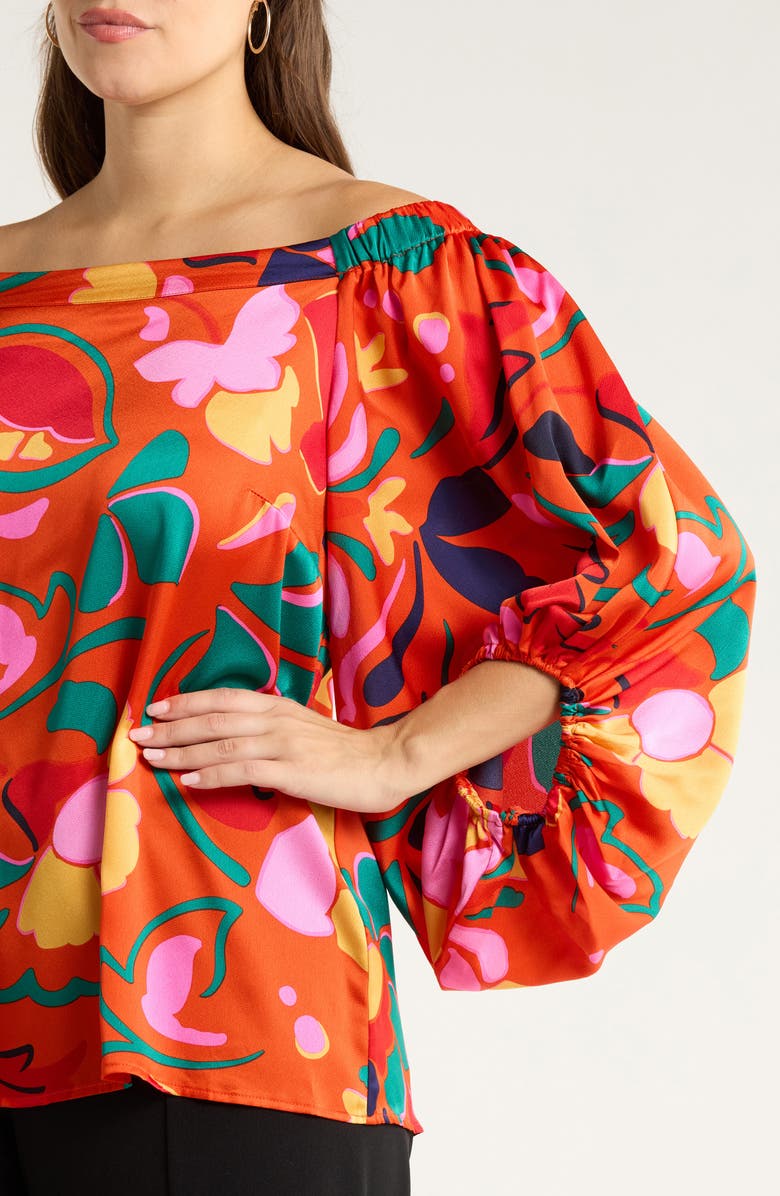 SUGARLIPS Serene Off the Shoulder Top, Alternate, color, Orange-Mul