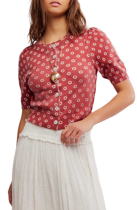 Isla Puff Sleeve Crop Wool & Cashmere Blend Cardigan