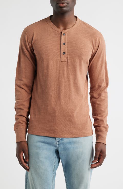 Classic Flame Slub Cotton Henley