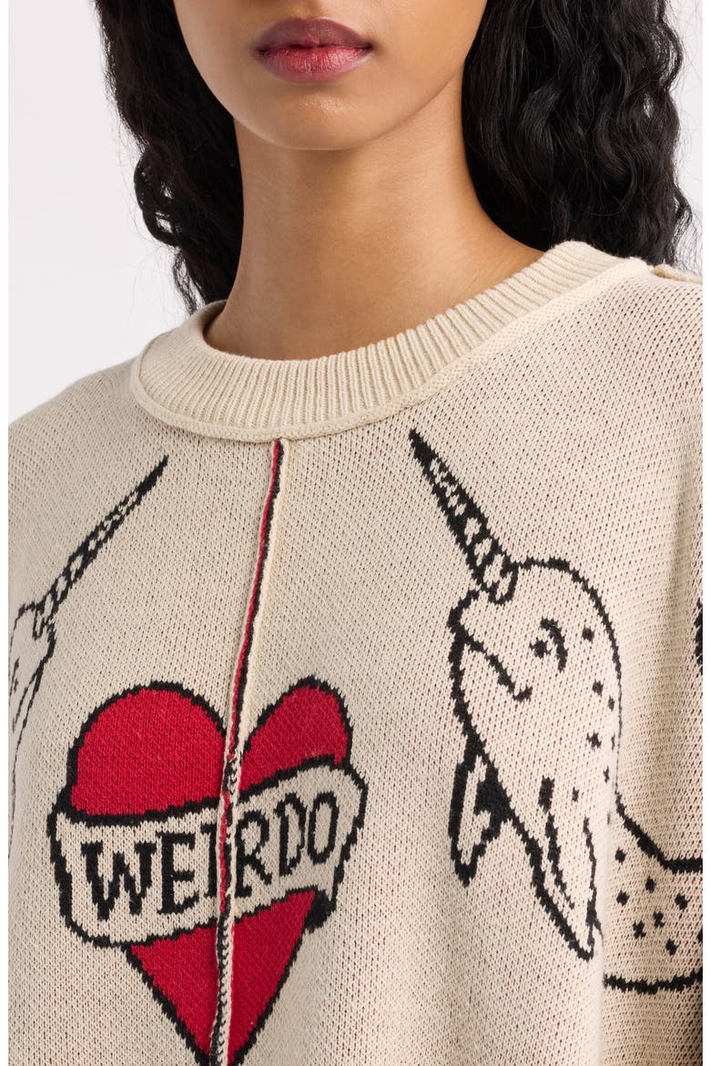 Tattoo Shop Oversized Sweater, Alternate, color, TATTOO