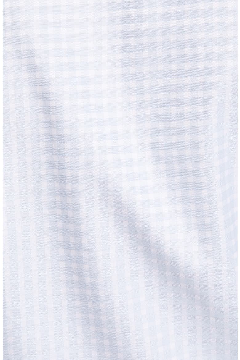 Trim Fit Non-Iron Dress Shirt, Alternate, color, BLUE COOL EOE PLAID