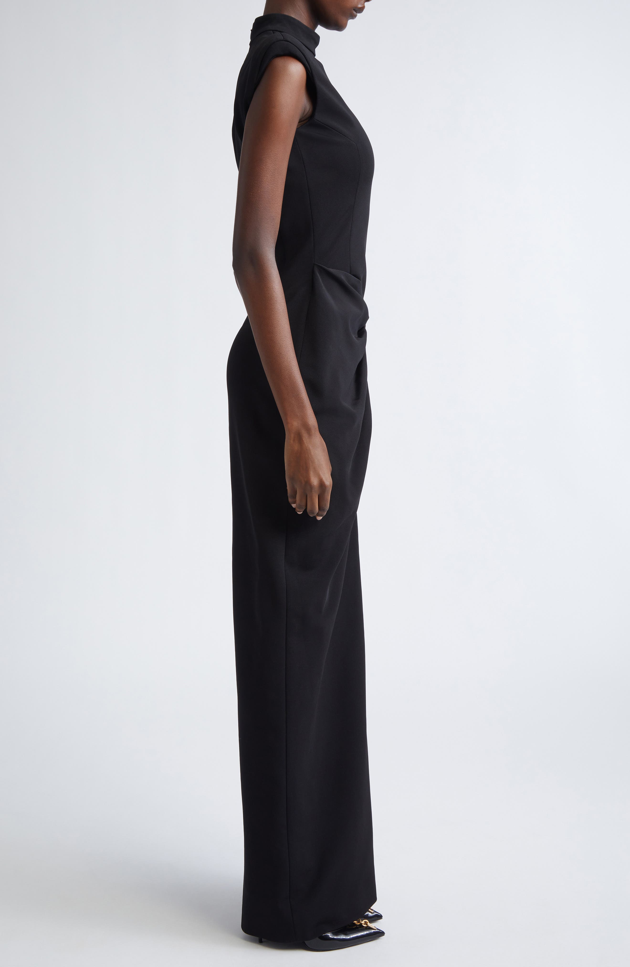 jersey sleeveless dress Women's Perfectly Framed Yellow Jersey Knit Contrast Trim Sleeveless Maxi Dress | Size: M
