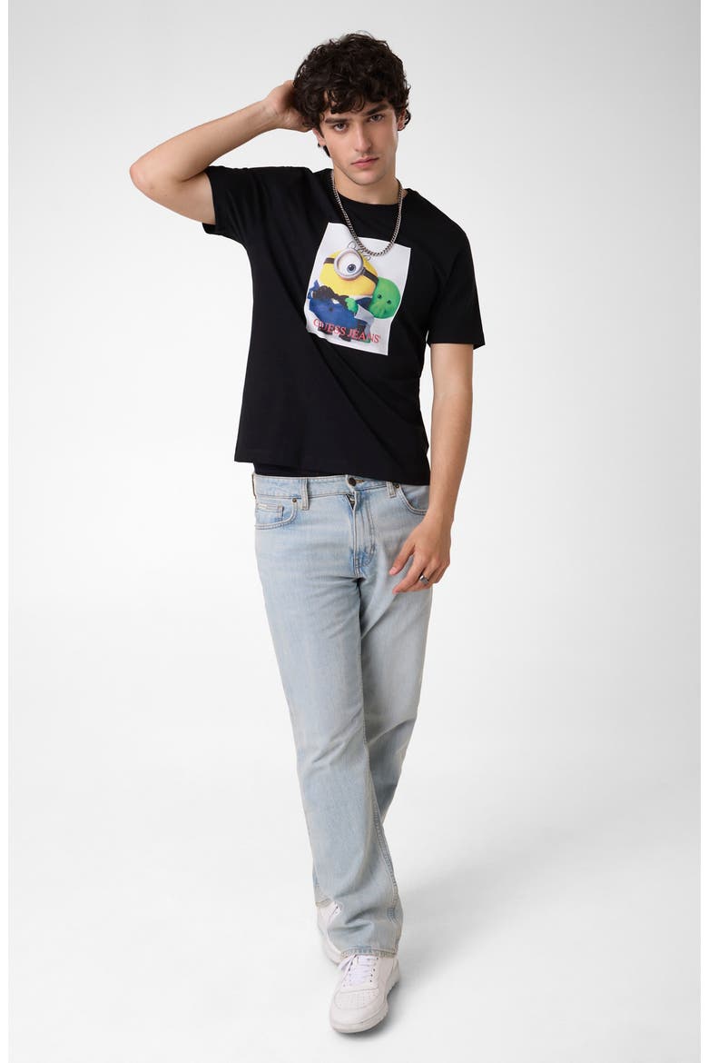 x Minions Photo Cotton Graphic T-Shirt, Alternate, color, JET BLACK