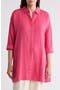 Classic Long Organic Linen Button-Up Shirt