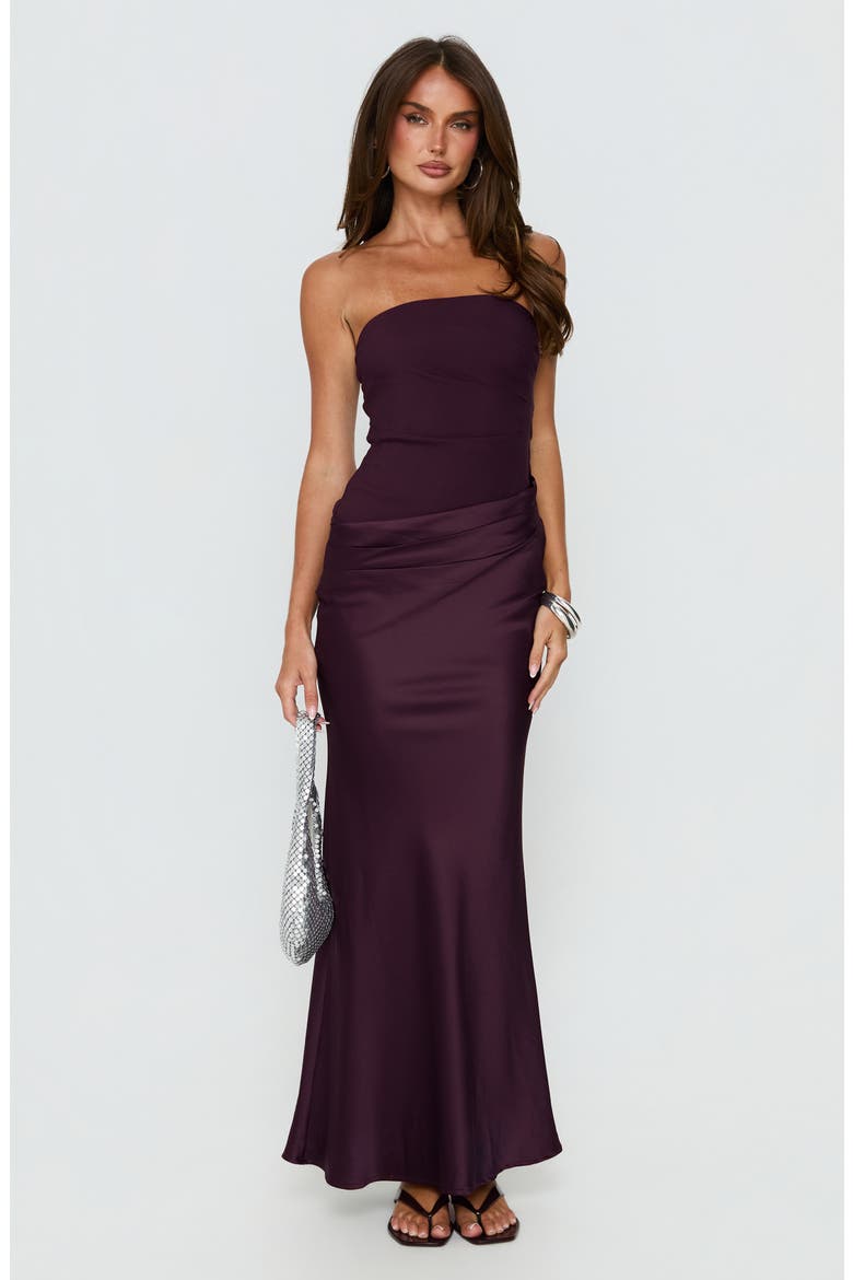 Lulita Strapless Maxi Dress, Alternate, color, PLUM