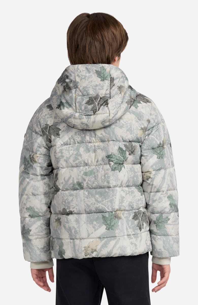 abercrombie kids Kids' Midweight Hooded Puffer Jacket, Alternate, color, Abbey Stone