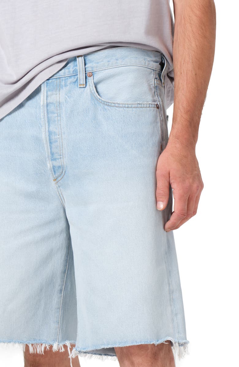 AGOLDE Anson Cutoff Denim Shorts, Alternate, color, Ruse Pale Ind - Cut Hem