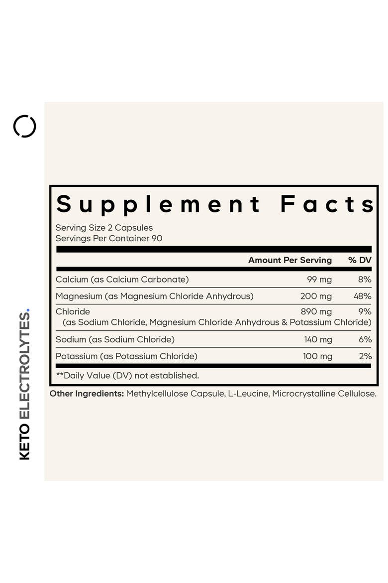Keto Electrolytes Vegan Minerals Supplement, Alternate, color, White