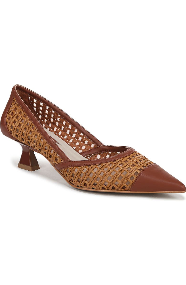 Franco Sarto Darcy Pointed Toe Kitten Heel Pump, Main, color, Brown