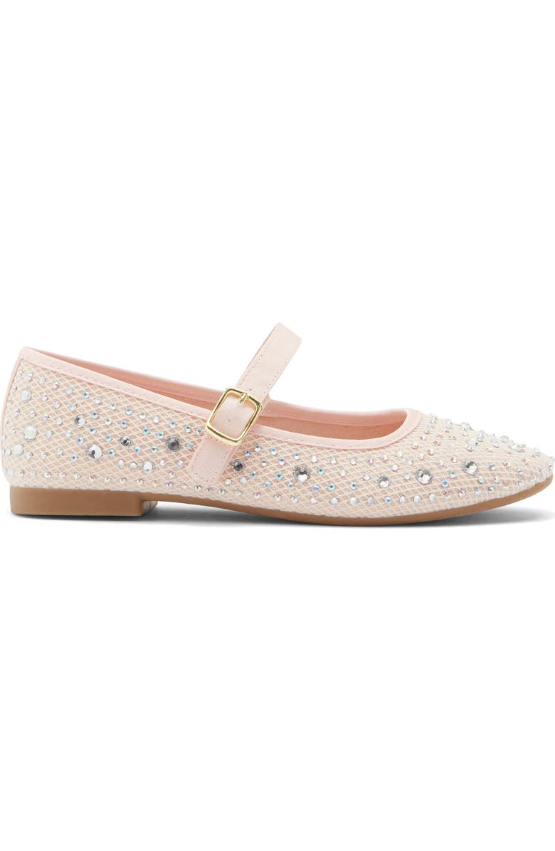 NORDSTROM RACK Kids' Rhinestone Mesh Mary Jane Flat, Alternate, color, Pink