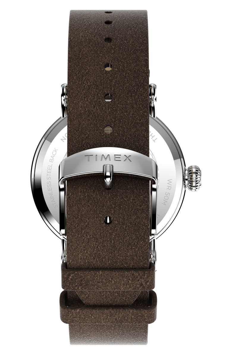 Timex<sup>®</sup> Standard Leather Strap Watch, 40mm, Alternate, color, 