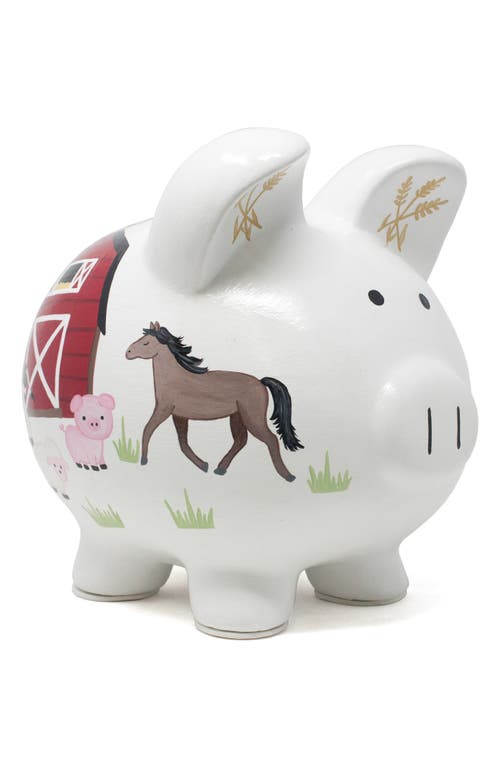Child To Cherish Banyard Piggy Bank In White