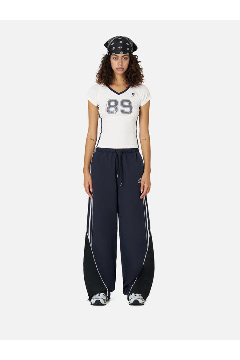 Contrast Side Baggy Track Pants, Main, color, Blue