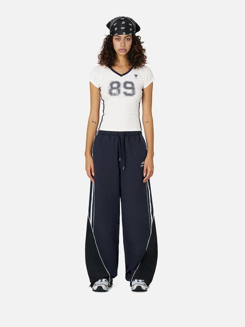 Contrast Side Baggy Track Pants