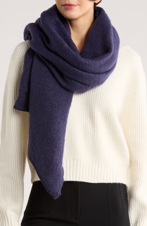 Solid Shine Knit Scarf