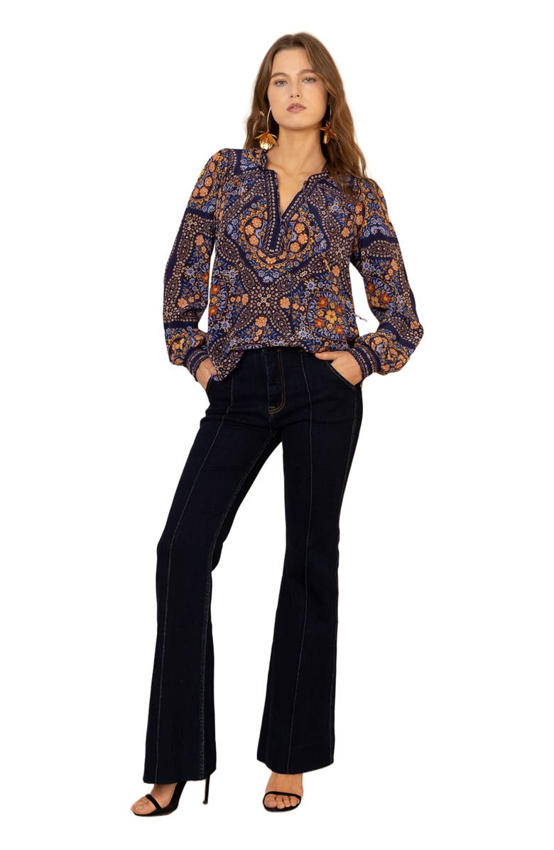 Hale Bob Raina Silk Top, Main, color, 