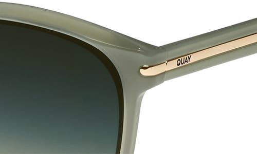 Quay Rent Free 55mm Round Sunglasses In Jade/palm Taupe